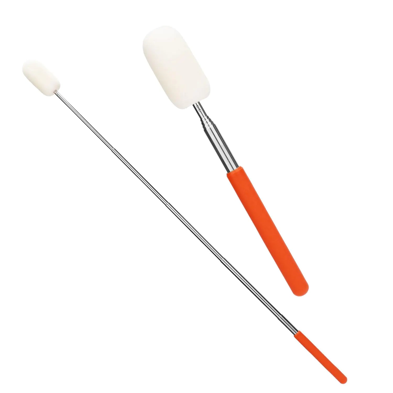2pcs Telescoping Sponge Stick for Pottery Retractable Ceramic Mud Tools Clay Sponge on a Stick with Handle for Cleanup Excess Water from Tall or Narrow Pottery(MiddleExtend up to 27.95in)